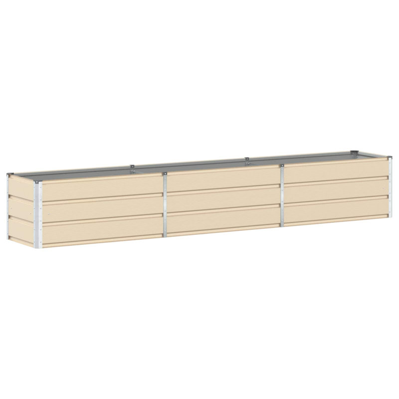 Planter Galvanised Steel, Ivory, 45cm H x 290cm W x 50cm D
