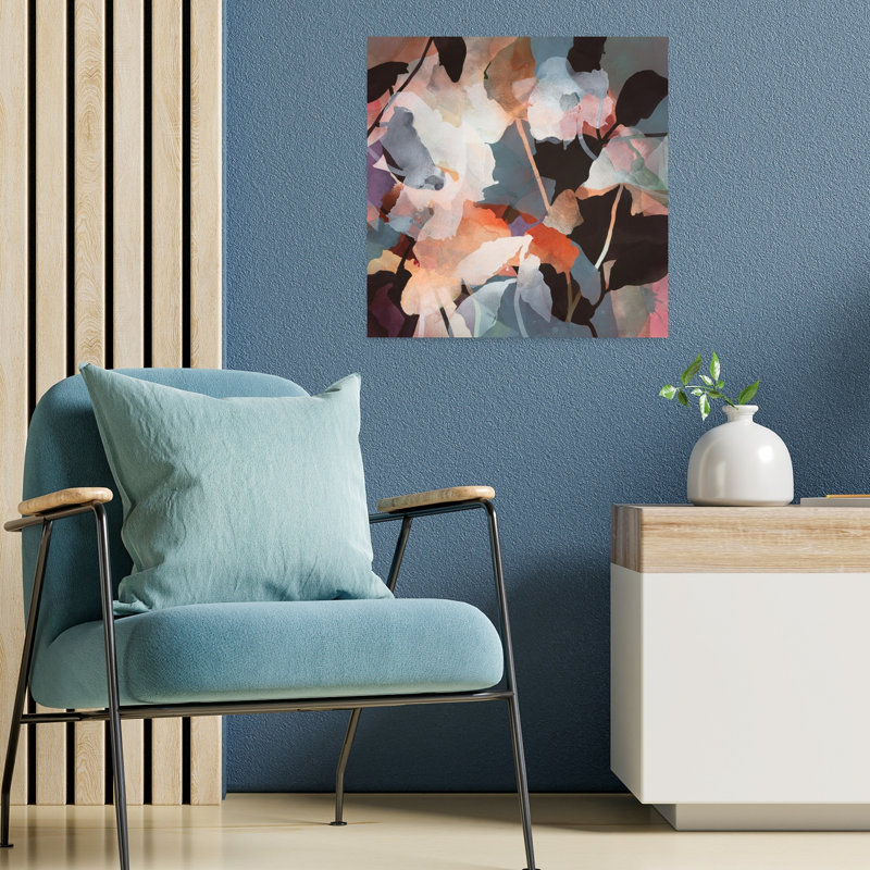 Art mural abstrait contemporain Moody, H 18 po x l 18 po