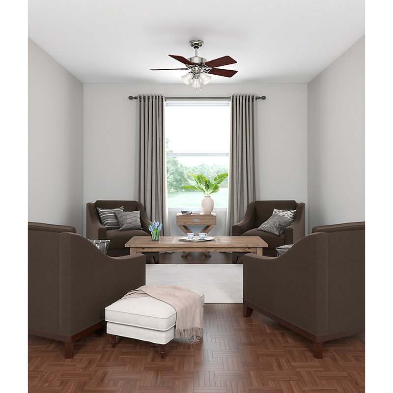 WhisperWind Classic 42" Ceiling Fan with White Oak Blades and Lighting