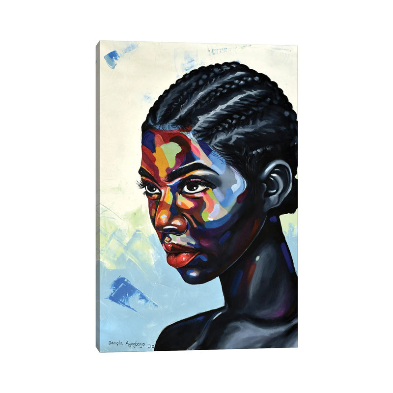 «Look Beyond» par Damola Ayegbayo - Estampe numérique sur toile tendue avec châssis, H 12 po x l 8 po x P 0,75 po
