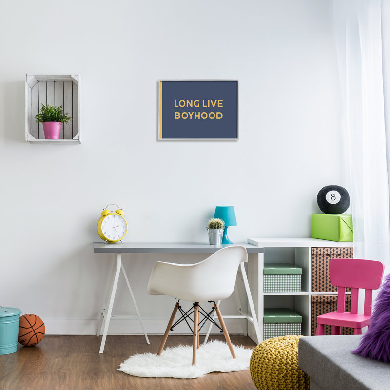 «Vive l'enfance», phrase audacieuse pour enfants, H 16 po x l 20 po x P 1,5 po, Estampe numérique Farmhouse