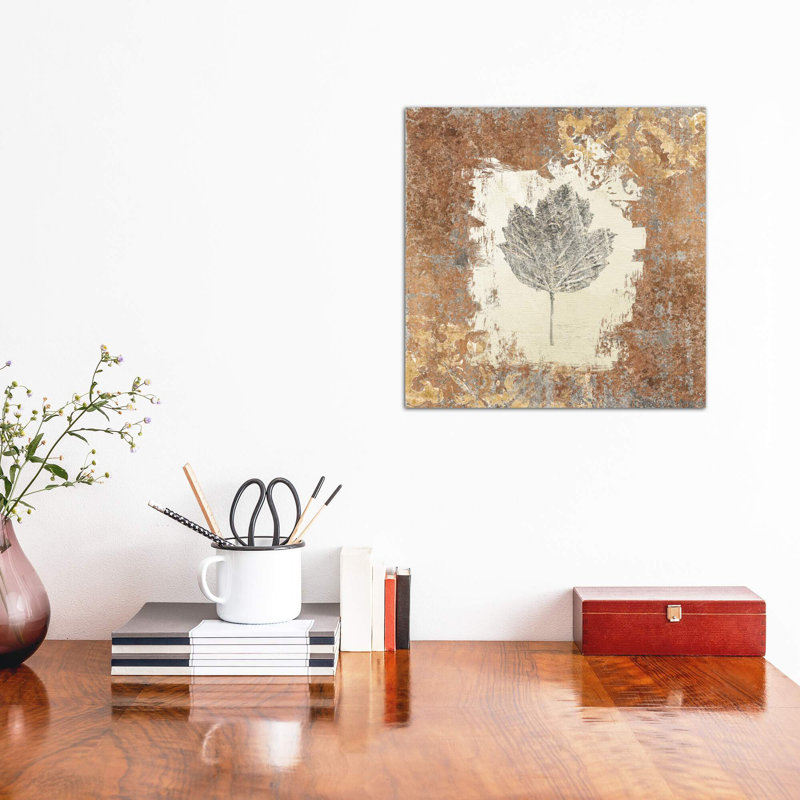 Gilded Leaf by Avery Tillmon - Wrapped Canvas Print, 45.72 cm H x 45.72 cm W x 3.175 cm D