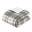 Édredon double avec tissu écossais, rembourré, 2 taies décoratives, coussins décoratifs, tissu écossais texturé, housse en microfibre, literie confortable et élégante