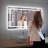 Lyra LED Lighted Bathroom Mirror with Defogger – Wall-Mounted Vanity Mirror with Adjustable Brightness & Color Temperature-57343205