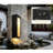 Dusk To Dawn Outdoor Wall Light With Water Ripple Glass, 15 Inch Integrated LED Exterior Lighting Fixture, Weatherproof Wall Mount Lantern For Porch Garage Front Door