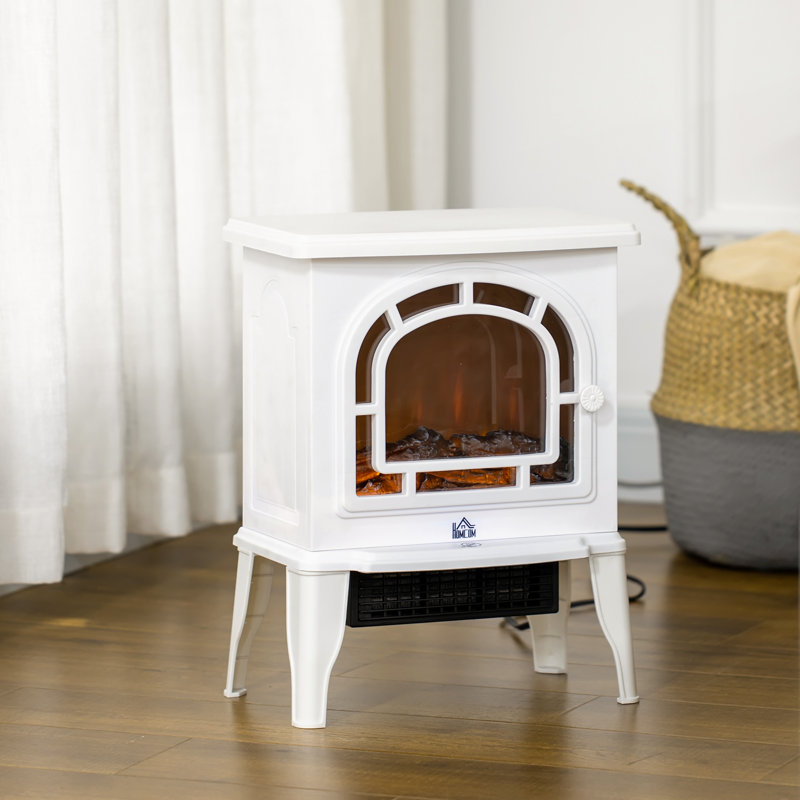 14'' W Electric Fireplace with 5115 BTU, White