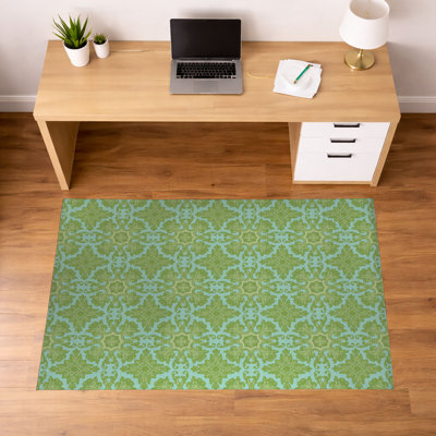 Tapis de bureau léger damas à profil bas antidérapant