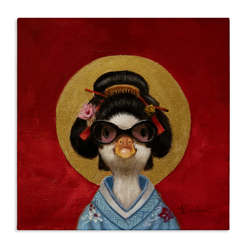 Art mural sur toile, "Traditional Traditional Duck" par Lucia Heffernan, H 36 po x l 36 po