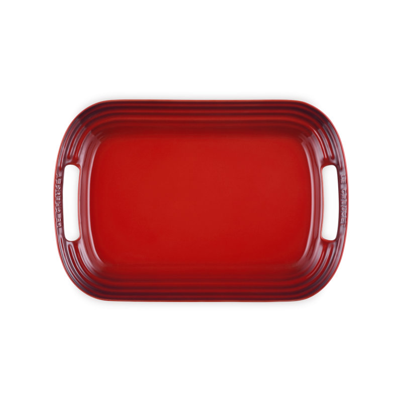 Le Creuset Stoneware Serving Platter, 14 In. - Cerise, Cerise