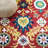 Blossom Hand Tufted Wool/Cotton Oriental Rug in Yellow/Red/Blue-164605141