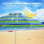 Parasol de plage 6,5 pi avec sac de transport, parasol d'extérieur avec ancre de sable et mécanisme d'inclinaison - orange-869163499