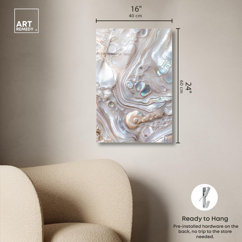 Décoration murale en géode acrylique Fluid Preciousness II par Art Remedy, prête à être accrochée, H 24 po x l 16 po