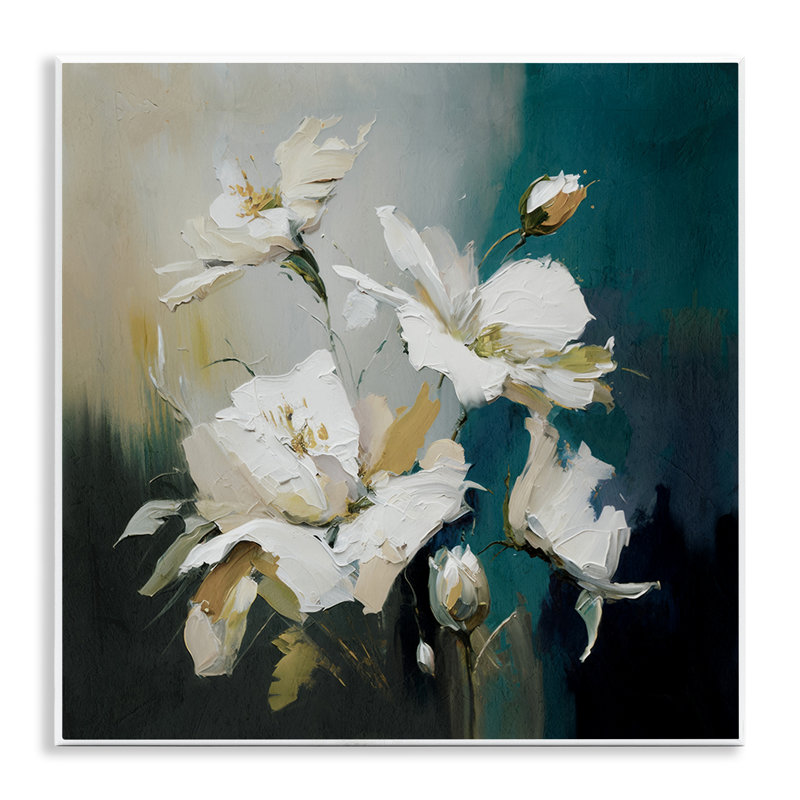  «Painterly Daubed Flowers», art mural sur bois par Svetlana Aleynikova
