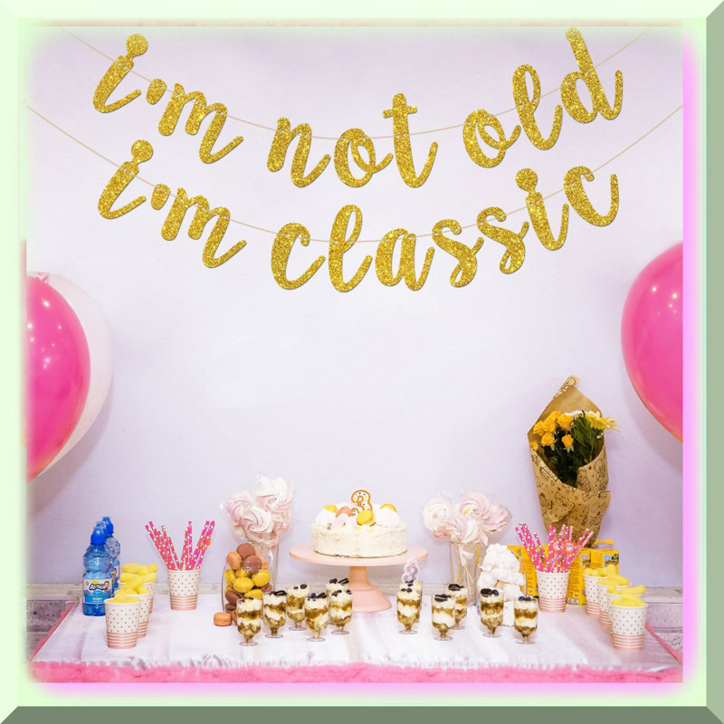 Red Glitter "100 YEARS LOVED" Celebration Banner