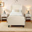 Structure de lit tapissier Dormé très grand \ grand \ double \ lit simple avec velours en peluche, support à 12 lattes, pieds en bois massif-911956965-911956970