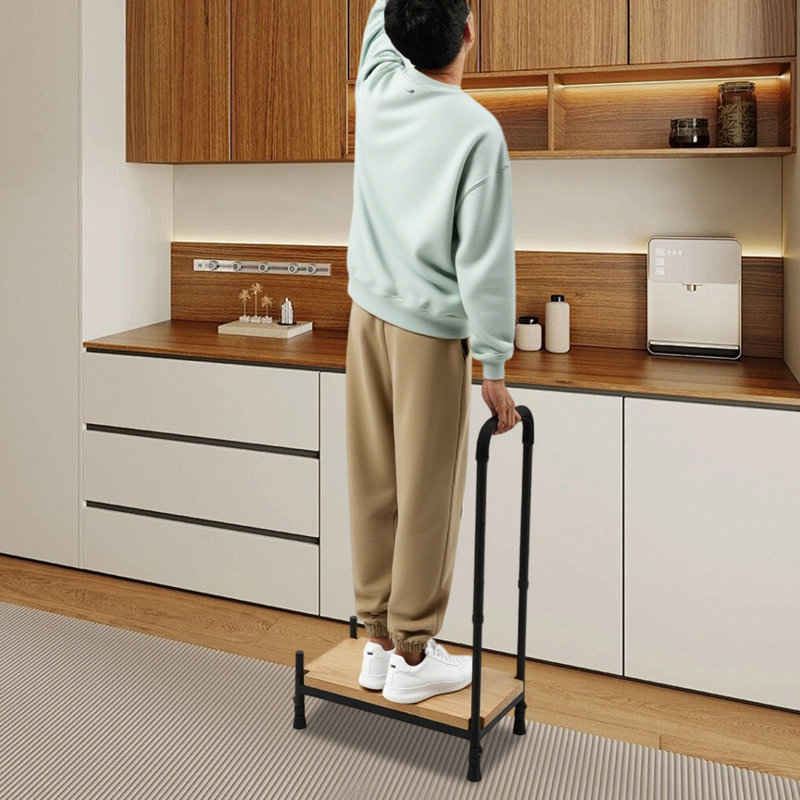 Adjustable Bedside Step Stool With Handle