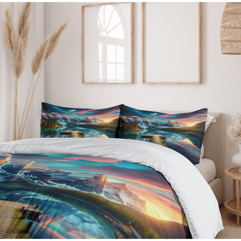 Lake Duvet Cover, King Duvet Cover + 2 Standard Shams