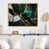 Toile avec cadre flottant or
