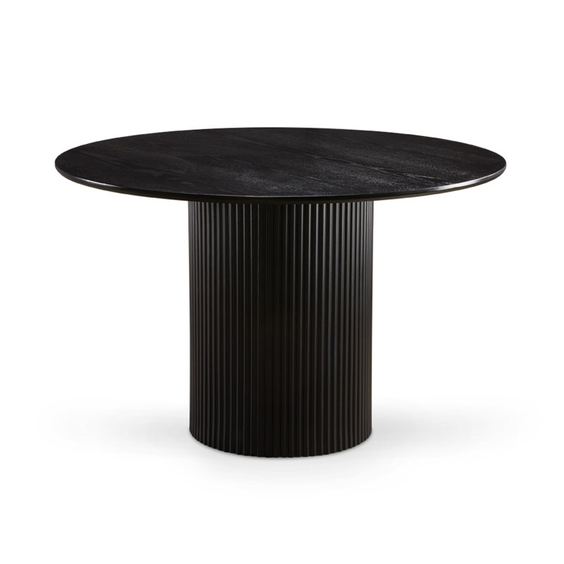 Virdiana Round Dining Table, Black