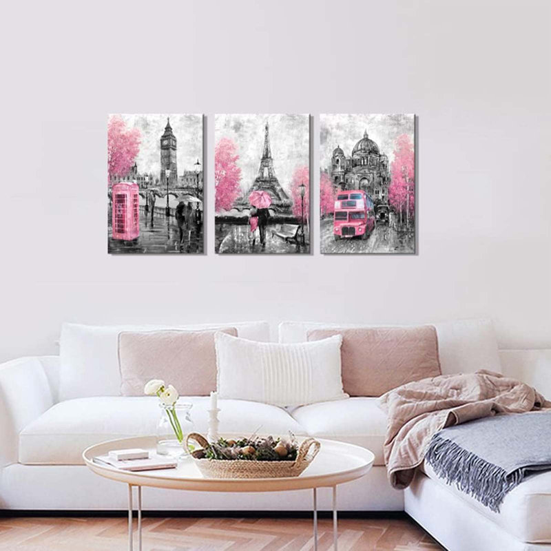 3 Piece Wrapped Canvas Print, 60cm H x 40cm W