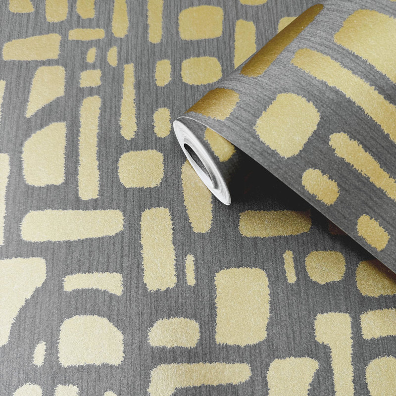 Zen Geometric Paper Roll, Gold