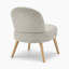 Miny Modern Upholstered Accent Armchair with Wooden Tapered Legs - Luxury Soft-Touch Fabric-177972584