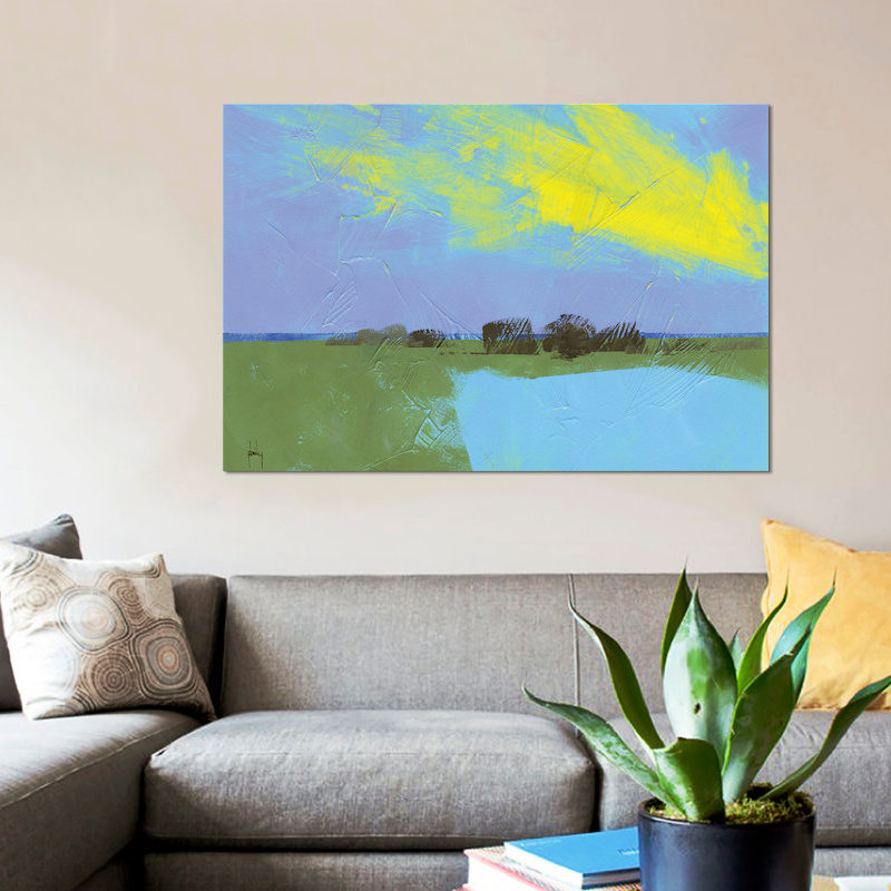 Reproduction d’art giclée sur toile tendue « Decoy pond » par Paul Bailey, H 24 po x l 32 po x P 1 po, Blanc