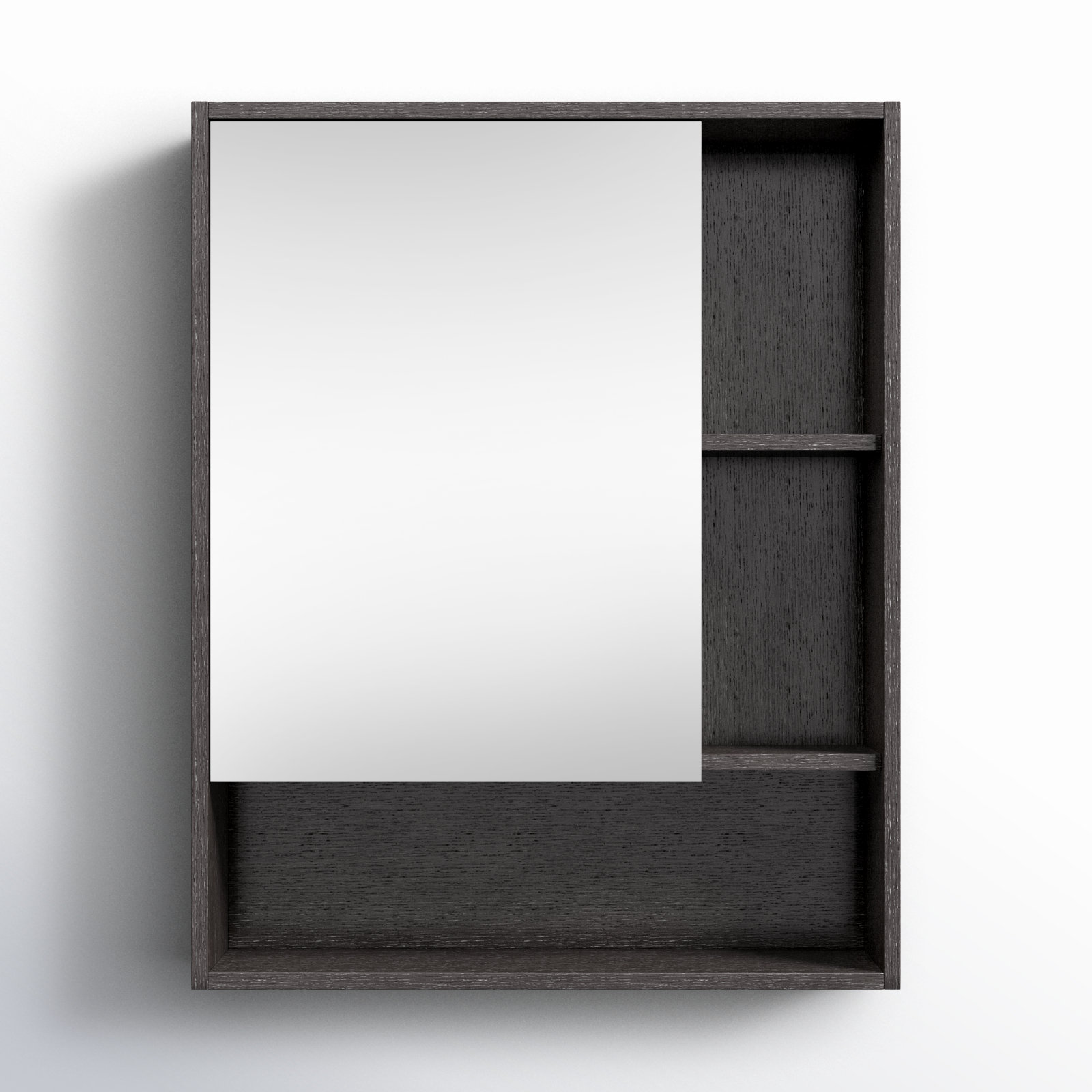 Jensen Surface Medicine Cabinet, Black, Left