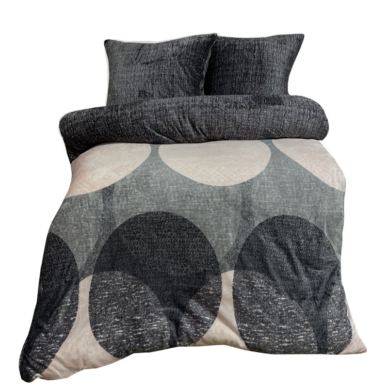 Dnijah Reversible Bed Linen, 200 x 200 cm Duvet Cover - 2 Additional Pieces