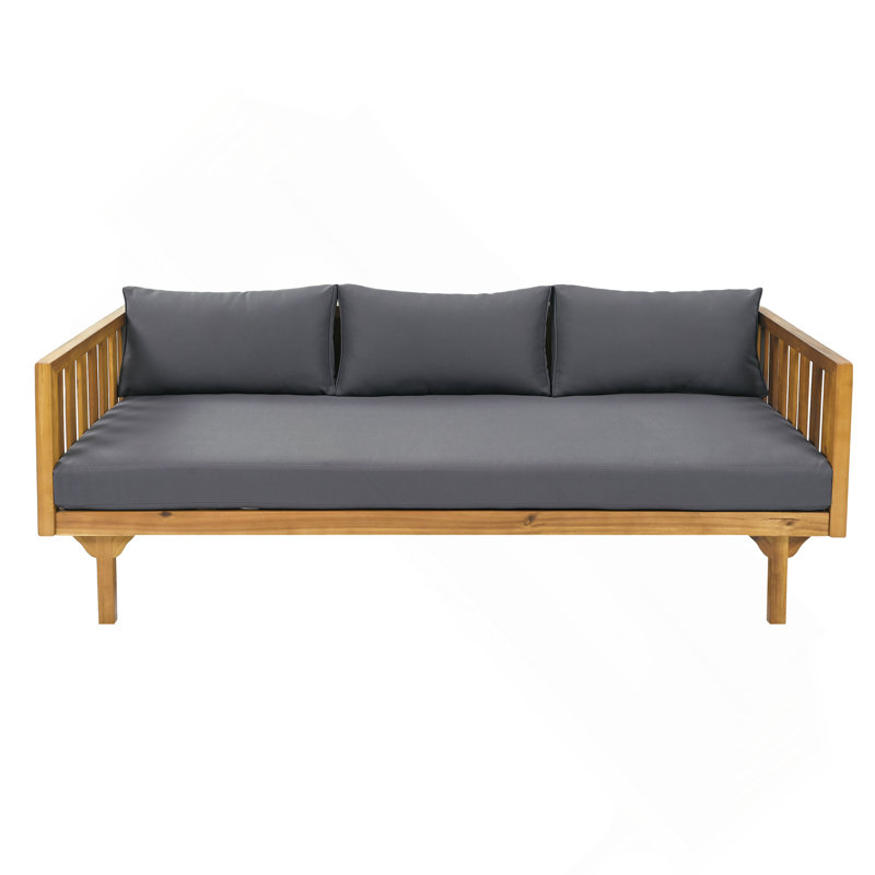 3 Seater Daybed (Dark Gray), Natural, Gray