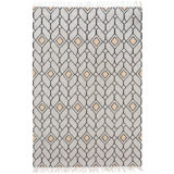 Ashes Geometric Hand-Loomed 5'3" x 7'6" Recycled P.E.T. Area Rug in Gray