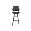 Laryn Outdoor Wicker Patio Bar Chair (Set Of 2), Black
