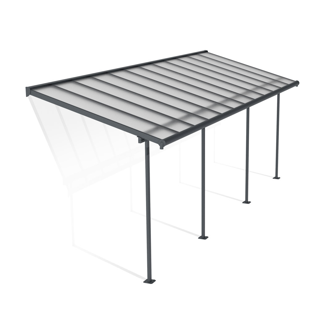 Canopia By Palram 670.5cm W x 218.5cm D Glass Clear Cover Retractable Patio Awning