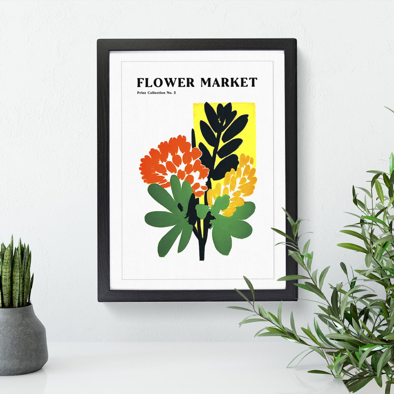 Flower Market Exhibition In Bloom No.2 - Single Picture Frame Print on Wood, 46cm H x 34cm W x 2cm D