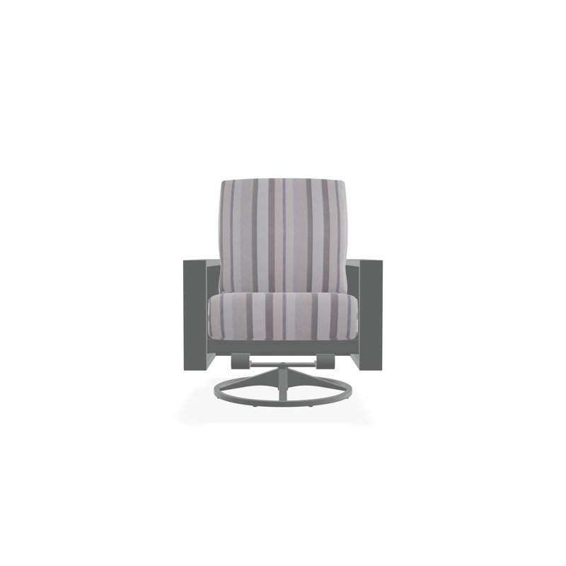 Larssen Deep Seating Cushion Swivel Rocker, Graphite, Sensory Dove