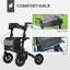 HOMCOM Rollator Walker Lightweight Mobility Walker with All-Terrain Wheels