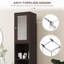 Armoire de rangement haute avec miroir Kleankin-571360029