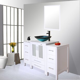 Eclife 16 Bathroom Floating Vanity Sink Combo for Small Space, Modern  vanity with vessel sink, white