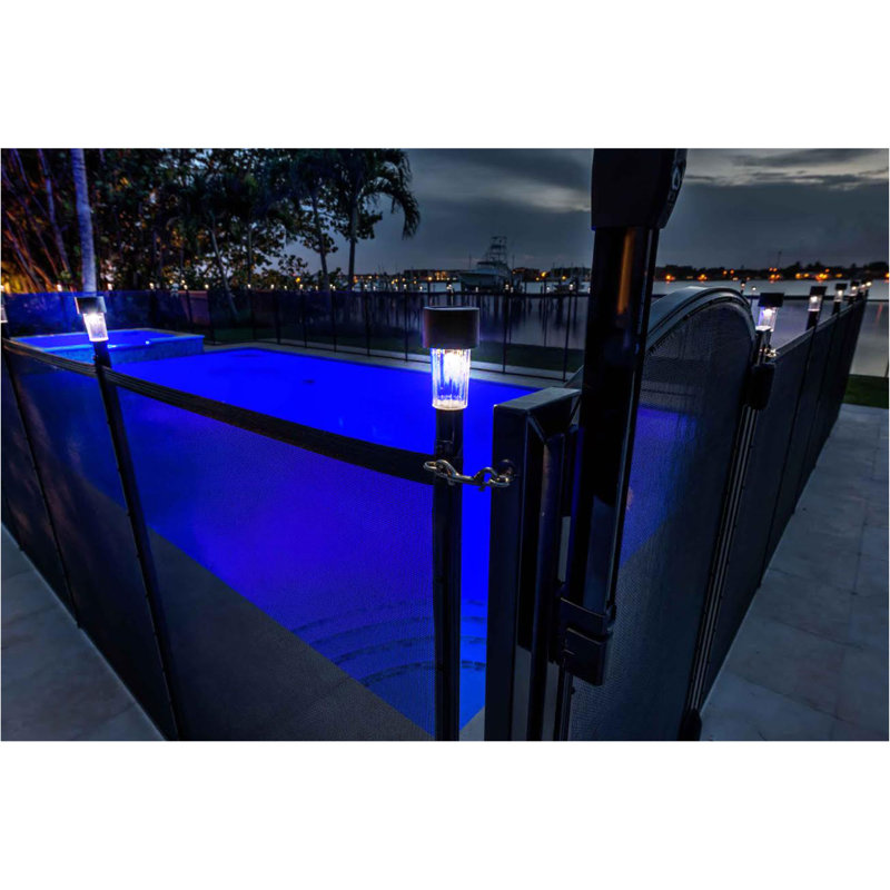 Clear Low Voltage Solar Powered Integrated LED Fence Post Cap Light