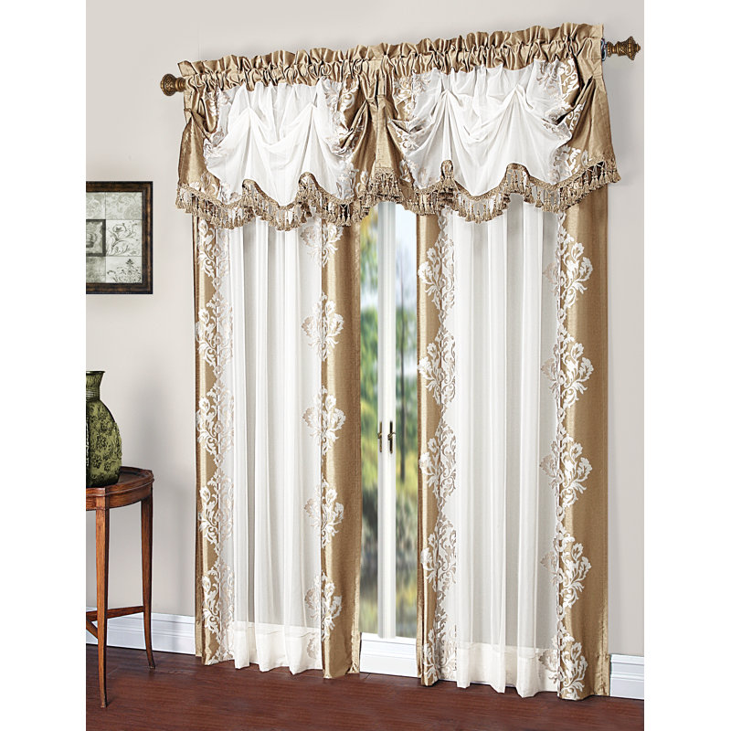Weise Semi Sheer Curtain Pair, Tan