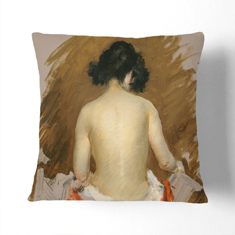 Nude Study Square Throw Cushion, 40cm H x 40cm W x 15cm D