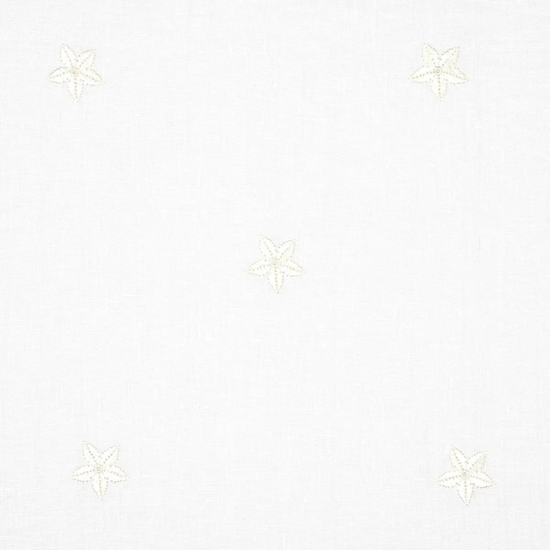 Vincenzo Embroidered Sheer Fabric, Blanc