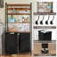 Panier à linge compact avec 4 tablettes