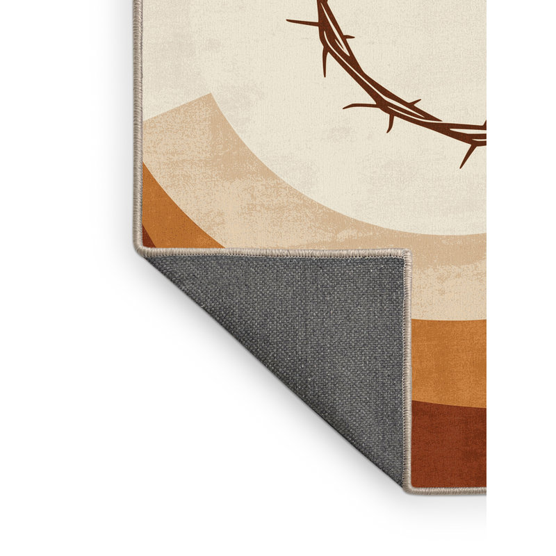 Tapis beige moelleux moelleux et minimaliste, 3 x 5