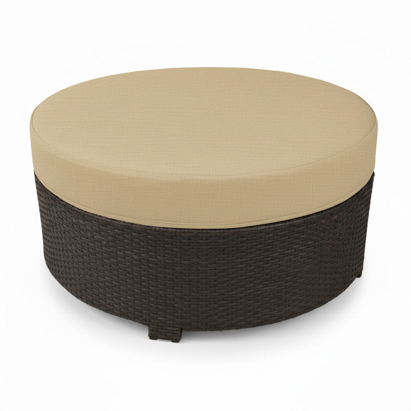 Repose-pieds Cabo, Beige chiné toile