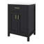 Meuble-lavabo moderne de 48 pouces avec lavabo en céramique, tiroir rabattable, tablettes de porte à double couche-525889905