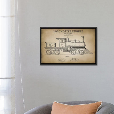 Patent Print Store " Locomotive Engine, 1891 " by Patent Print Store