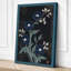 Moonlit Indigo Blooms Botanical - Wrapped Canvas-762307606-762308584