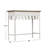Deitra Rustic Farmhouse Metal Console Table with Solid Wood Top-360778798
