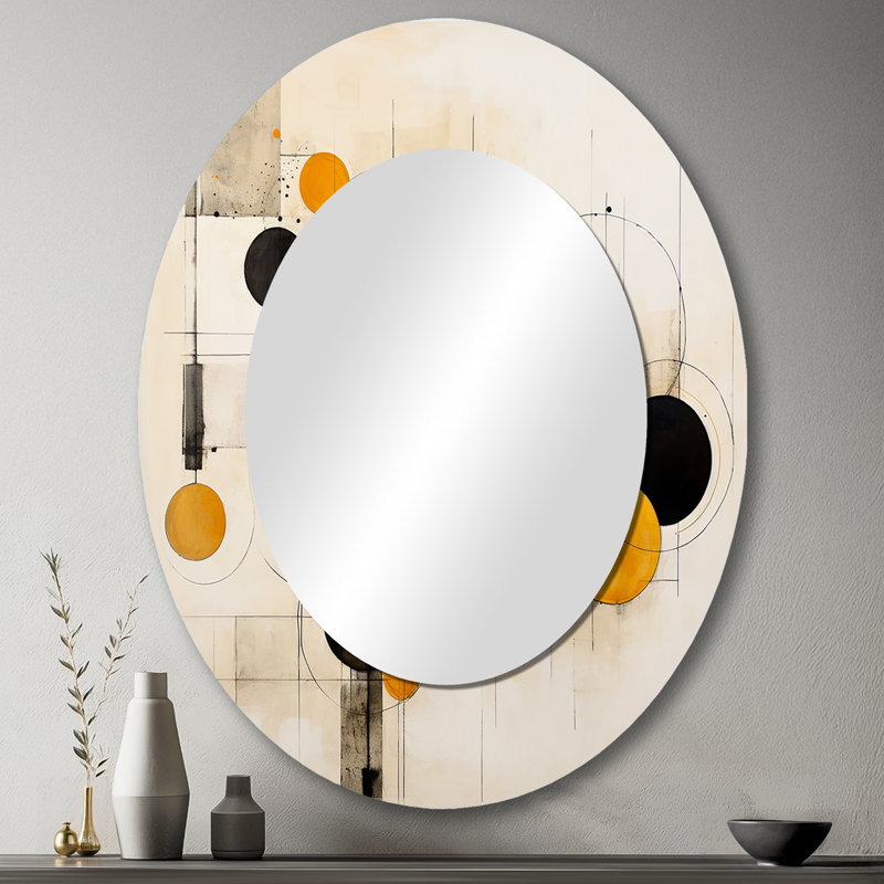 Miroir mural moderne ovale A Sense Of Timelessness, 43 po x 33 po